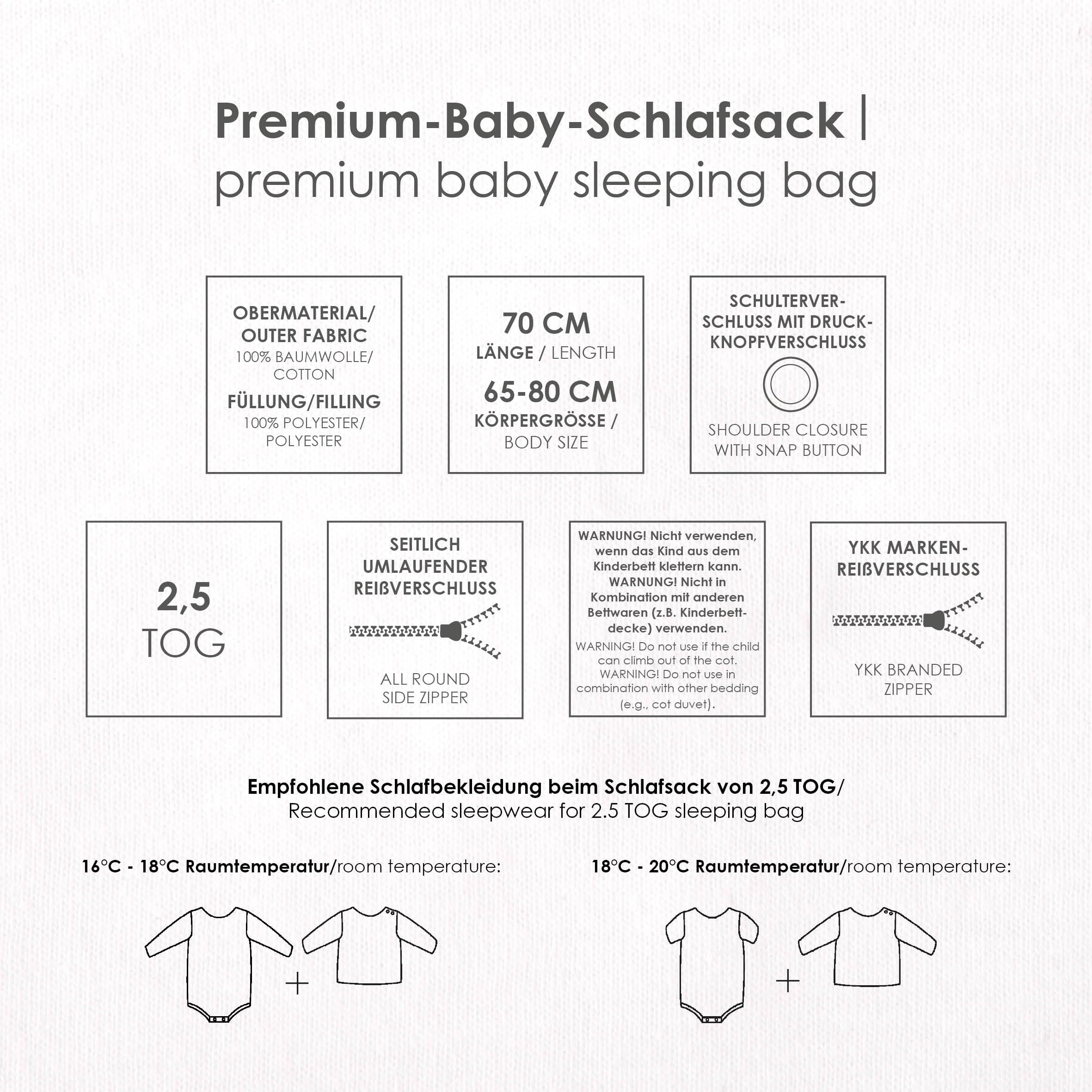 Herding babybest Gigoteuse bébé, Petit hérisson, 70 cm, Fermeture Zippée Latérale et Boutons-Pression, Extérieur 100% Coton, Garnissage : 100% Polyester, Weiß, Grün