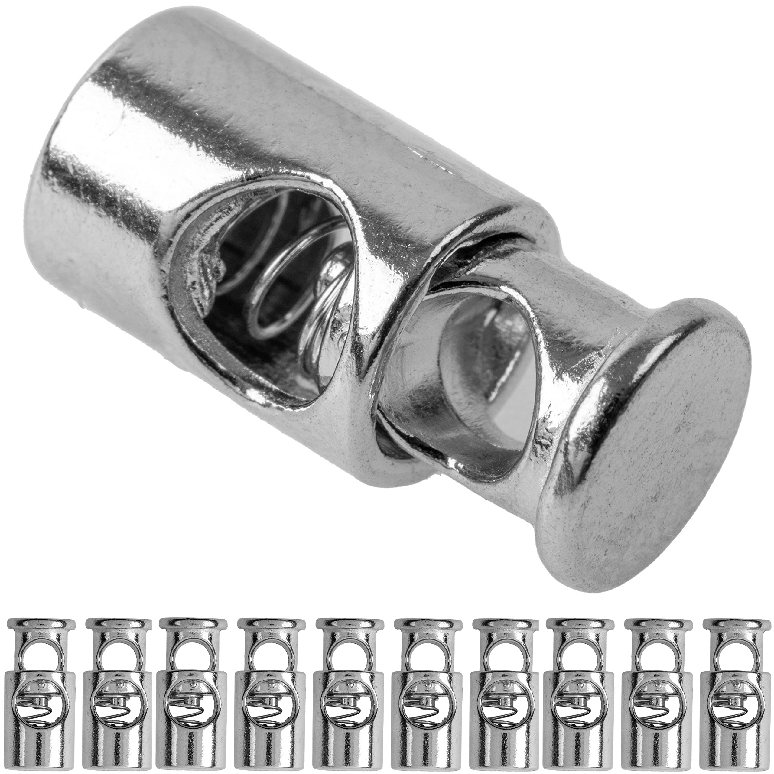 Kordel Stopper aus Metall, mit 1 Loch Öffnung, 10 Stück, bis Ø 5 mm ...