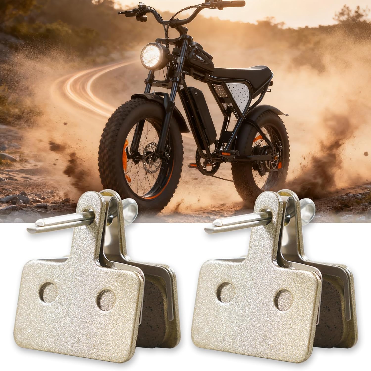 Brake Pads for Ridstar Ebike: Semi-Metallic Brake Pads Fit for Ridstar Q20 Lite / Q20 MINI / H20 Electric Bike Brake Replacement Parts