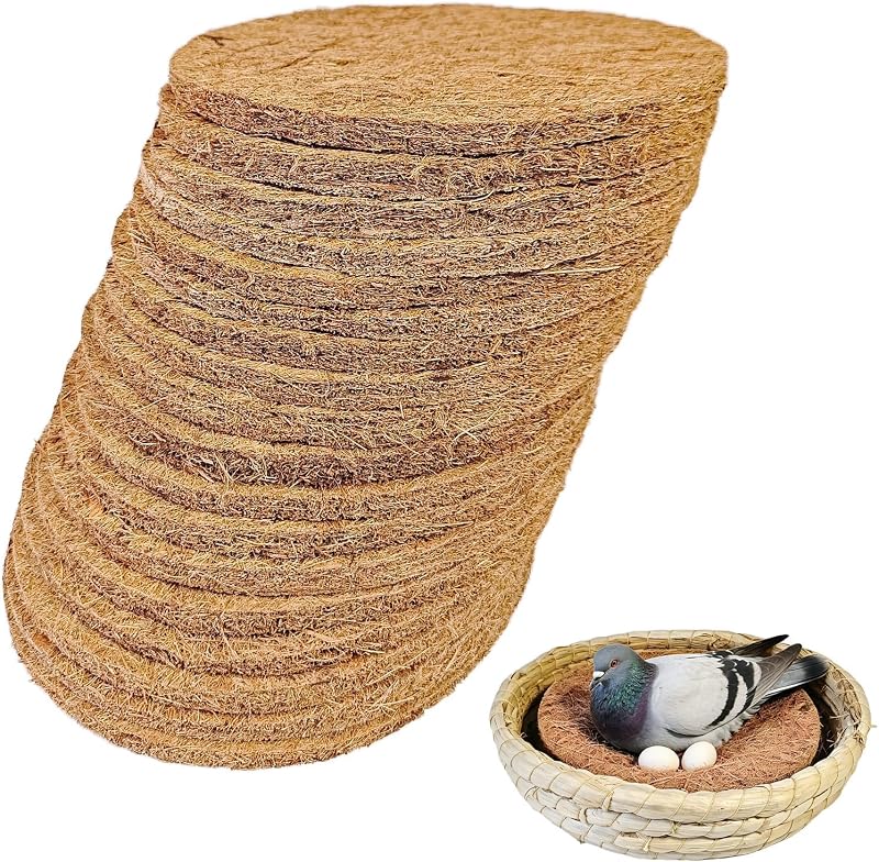 Forro para Ninho de Aves em Fibra de Coco kathson GF0350, 18 Unidades