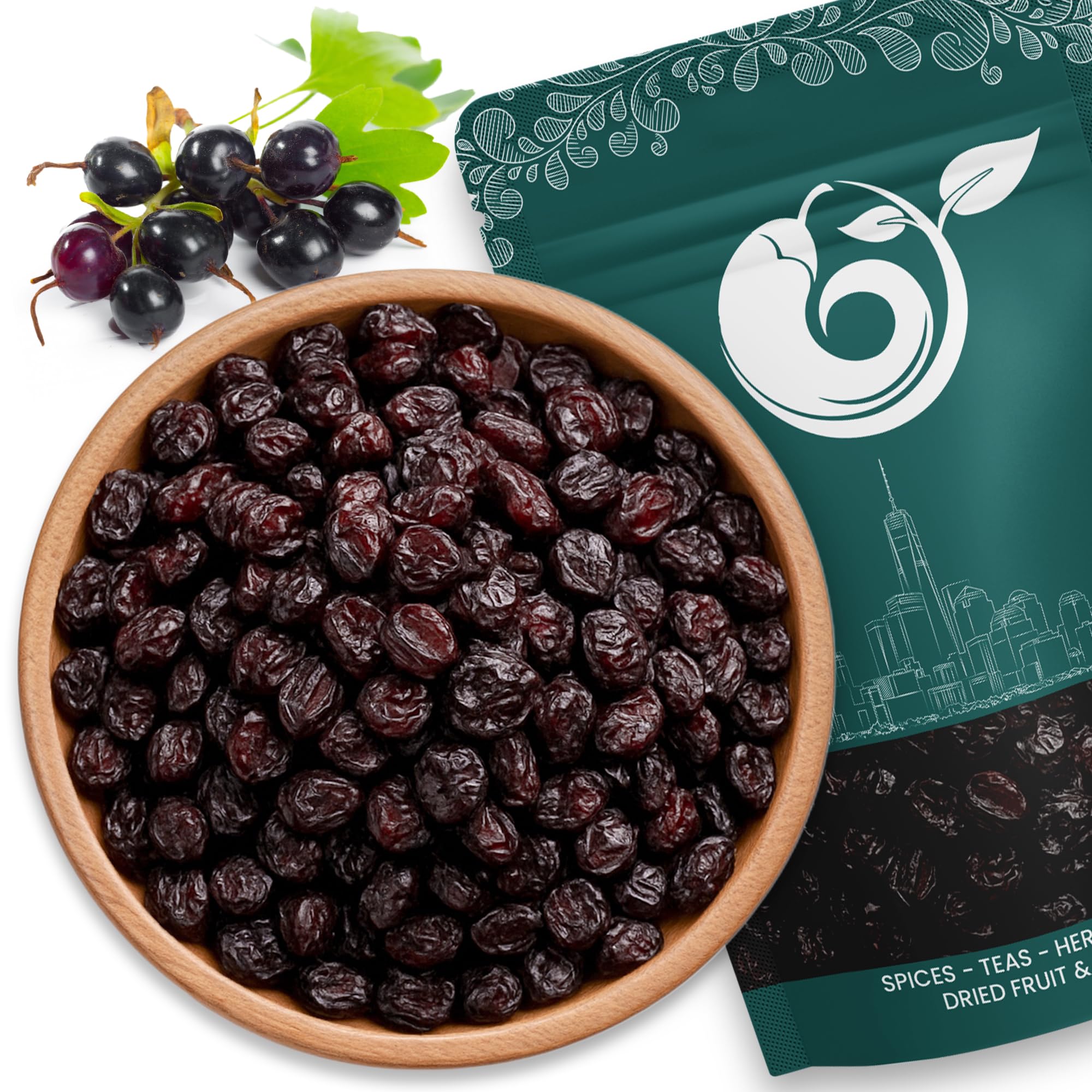 NY Spice Shop Currants Dried Fruit - 3 Pound Currant Raisins - Dried Currants for Baking - Naturally Dried Red Currants - Sweet Black Currant Dried Fruit - Dry Black Grapes for Snacking and Baking