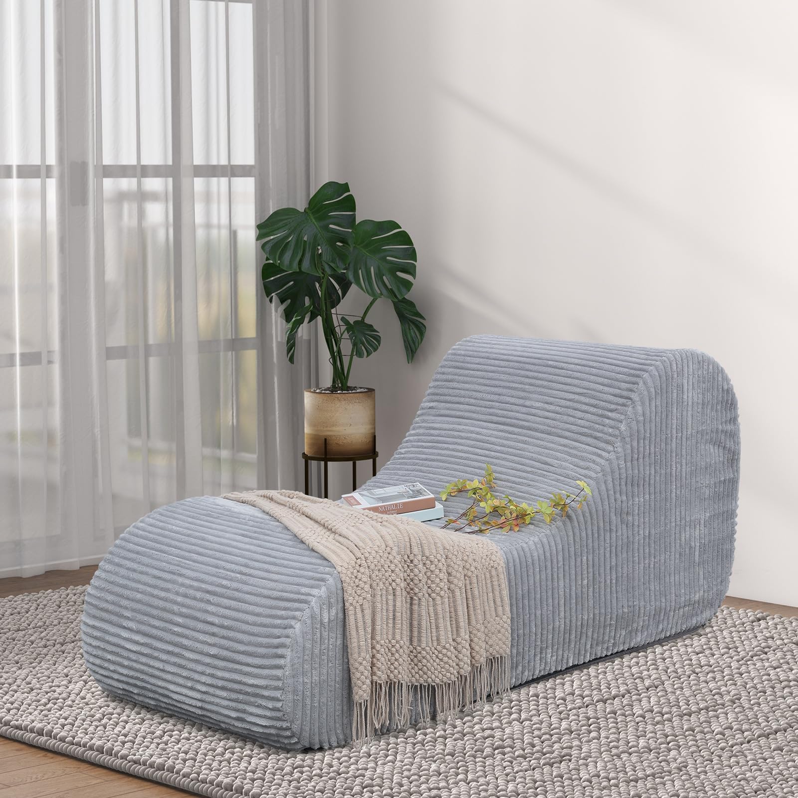 Amazon.com: Oasishine Corduroy Chaise Lounge Chair Couch Indoor