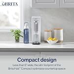 Brita Hub Compact Instant Powerful Countertop Water Filter System, Reduces 70+ Contaminants, 9 Cup Water Reservoir, Includes 6 Month Carbon Block Filter, White, 87344C