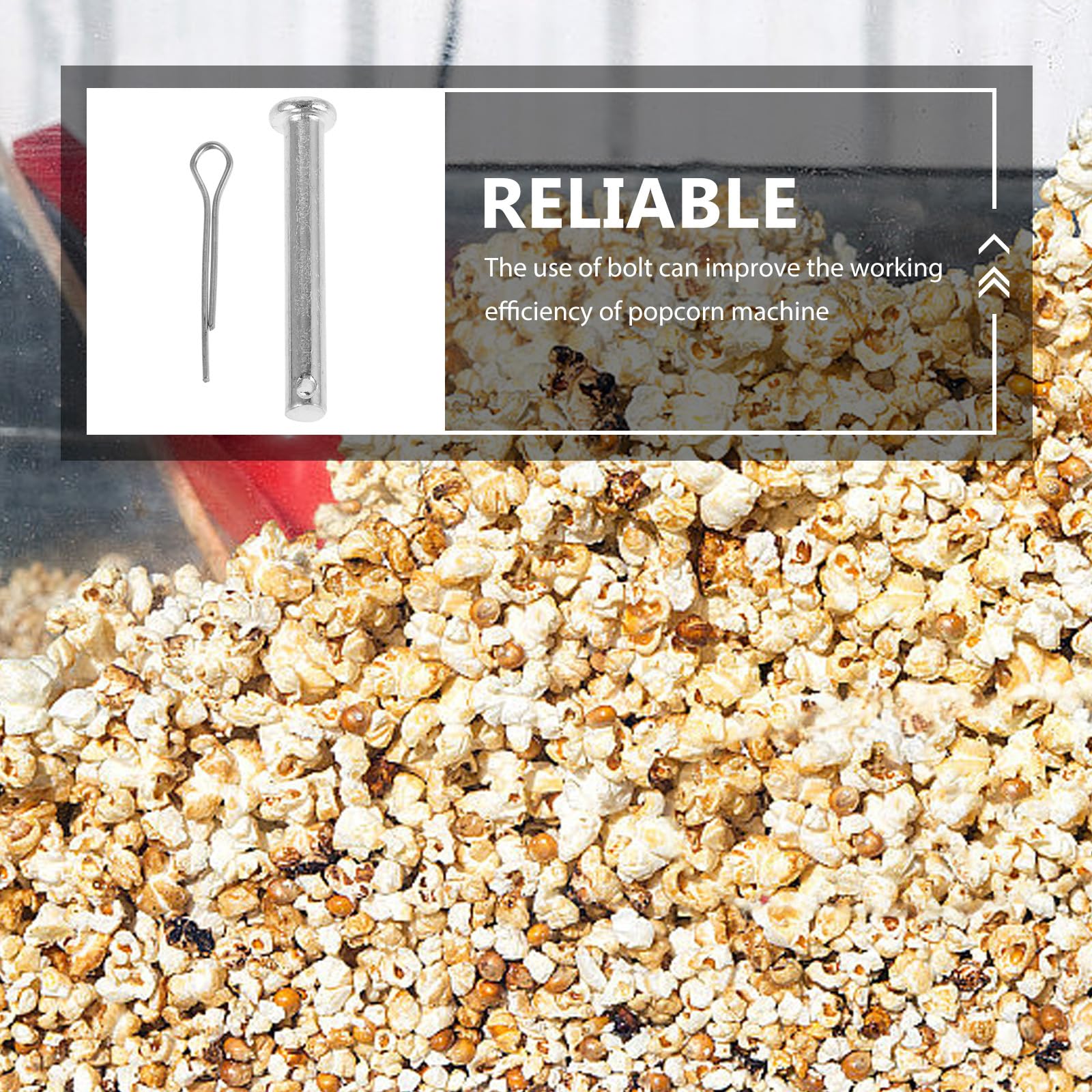 PartyKindom Popcornmaschinen Sicherungsstift - Edelstahl Ersatzteil Für Kommerzielle Popcornmaschinen 4 Stück Für Sichere Und Stabile Verriegelung