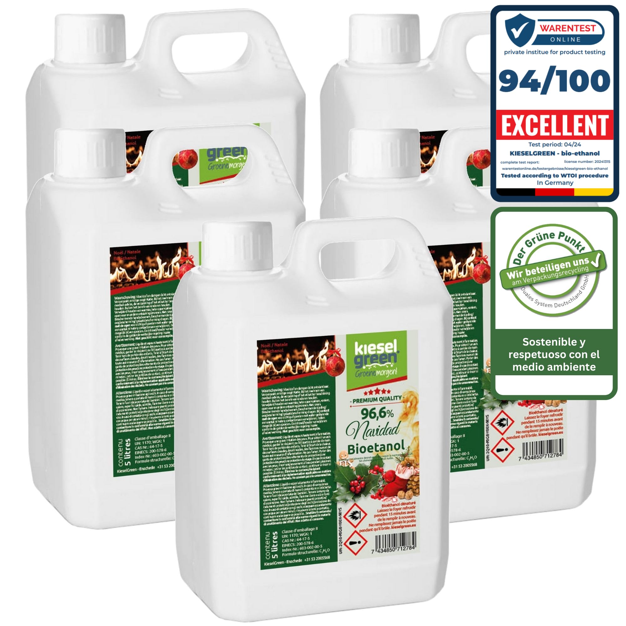 Bioetanol 25 Litros con Fragancia para Chimenea de Etanol, Muchas Variedades – Bioalcohol como Fragancia de Ambiente – Estufas de Bioetanol, Biochimenea Etanol, Ethanol (WE25)