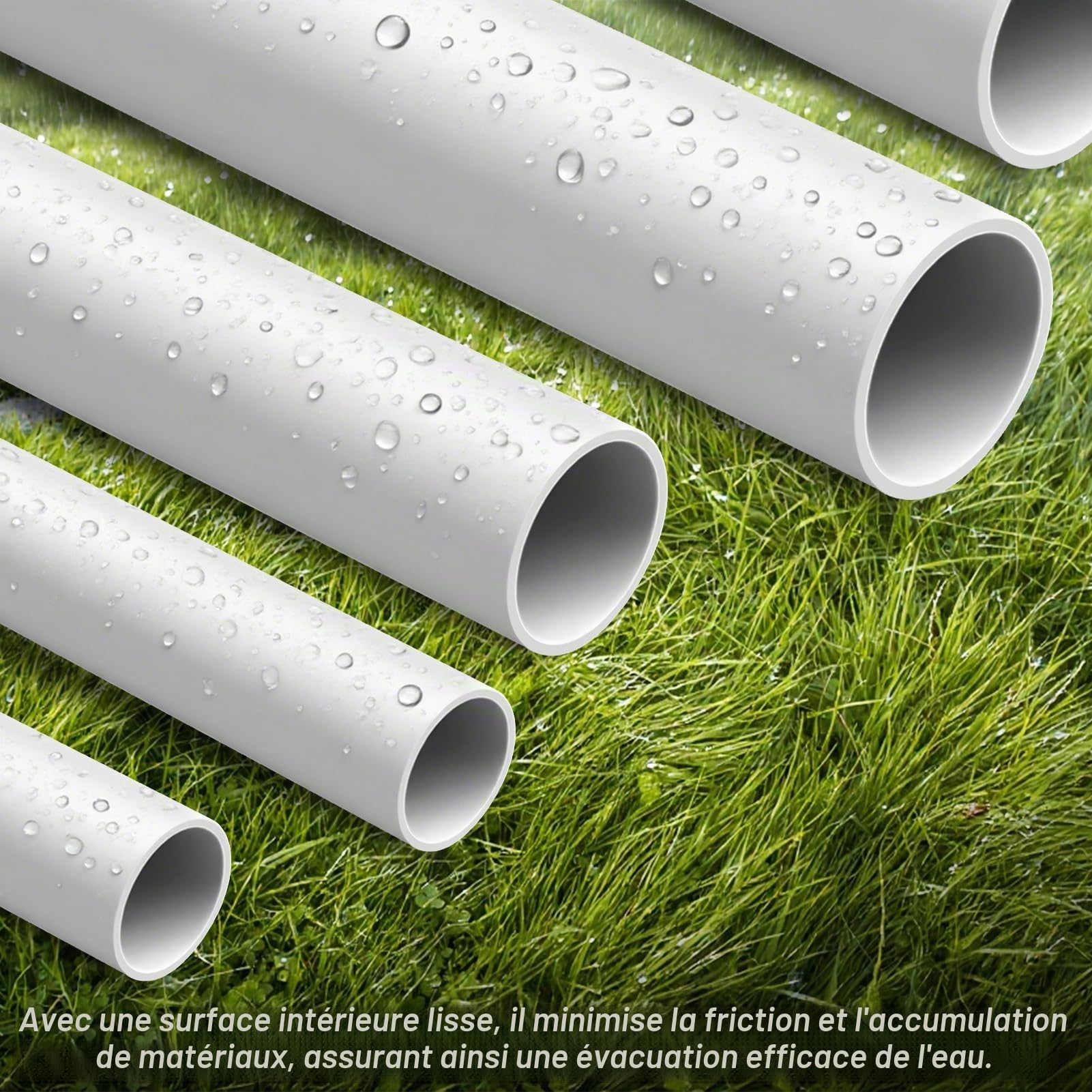 Tube d'installation M20 - Tube vide en PVC rigide de 24 m pour câble électrique - Difficilement inflammable - Avec 50 serre-câbles - Tube de 20 mm pour installation en saillie - Blanc