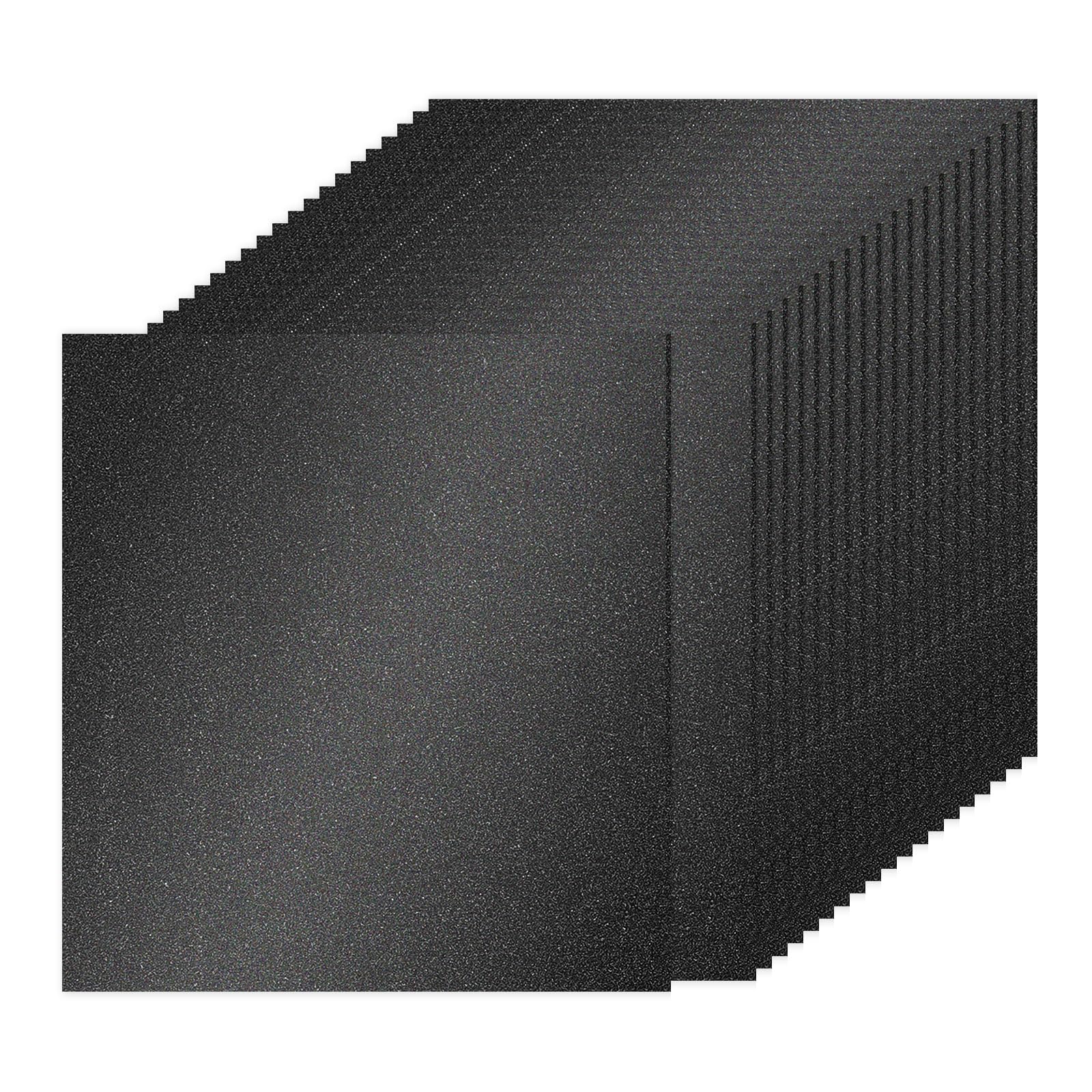 PATIKIL 20Sheets Black Glitter Cardstock Paper