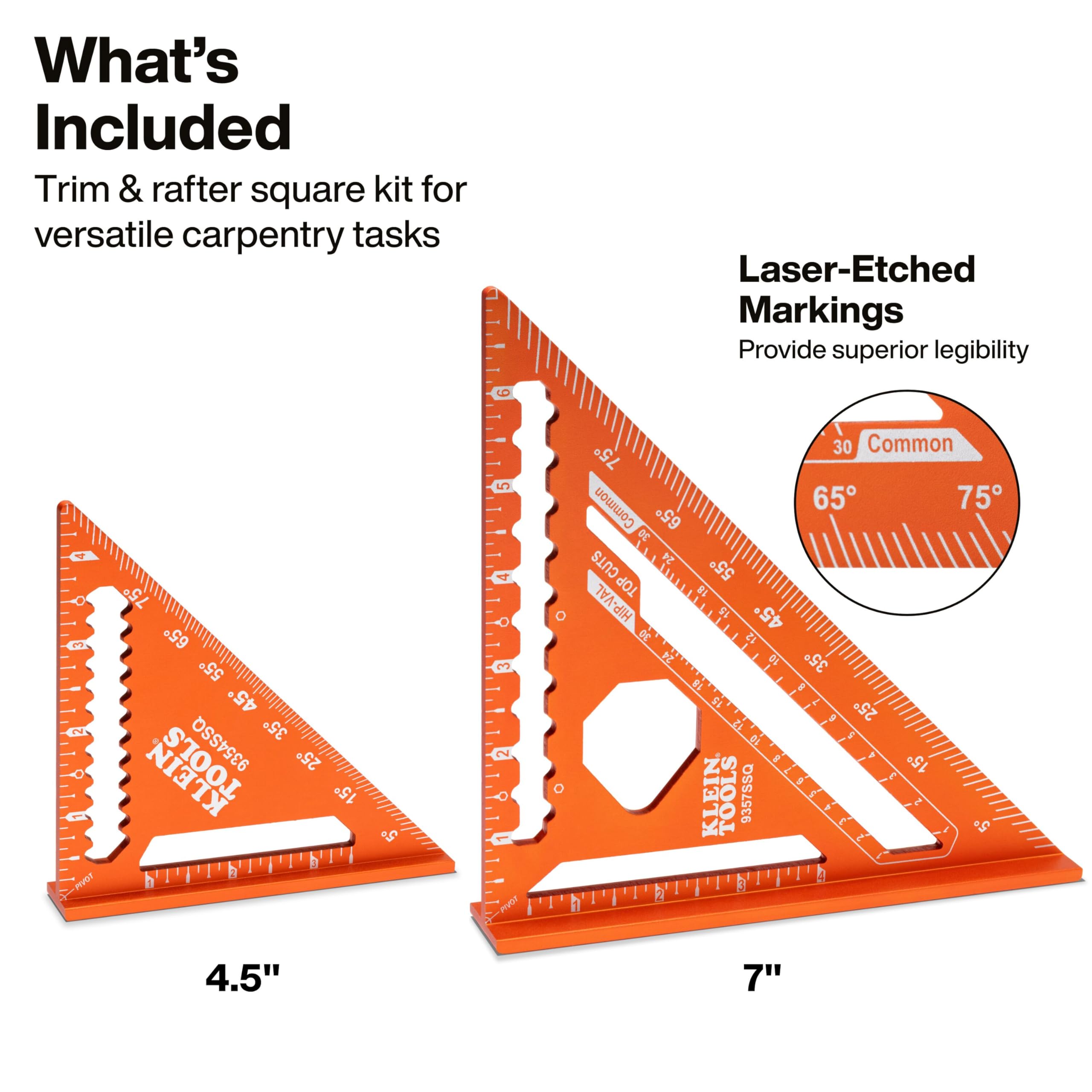 Klein Tools Trim & Rafter Square Kit - Carpenter's Square -2
