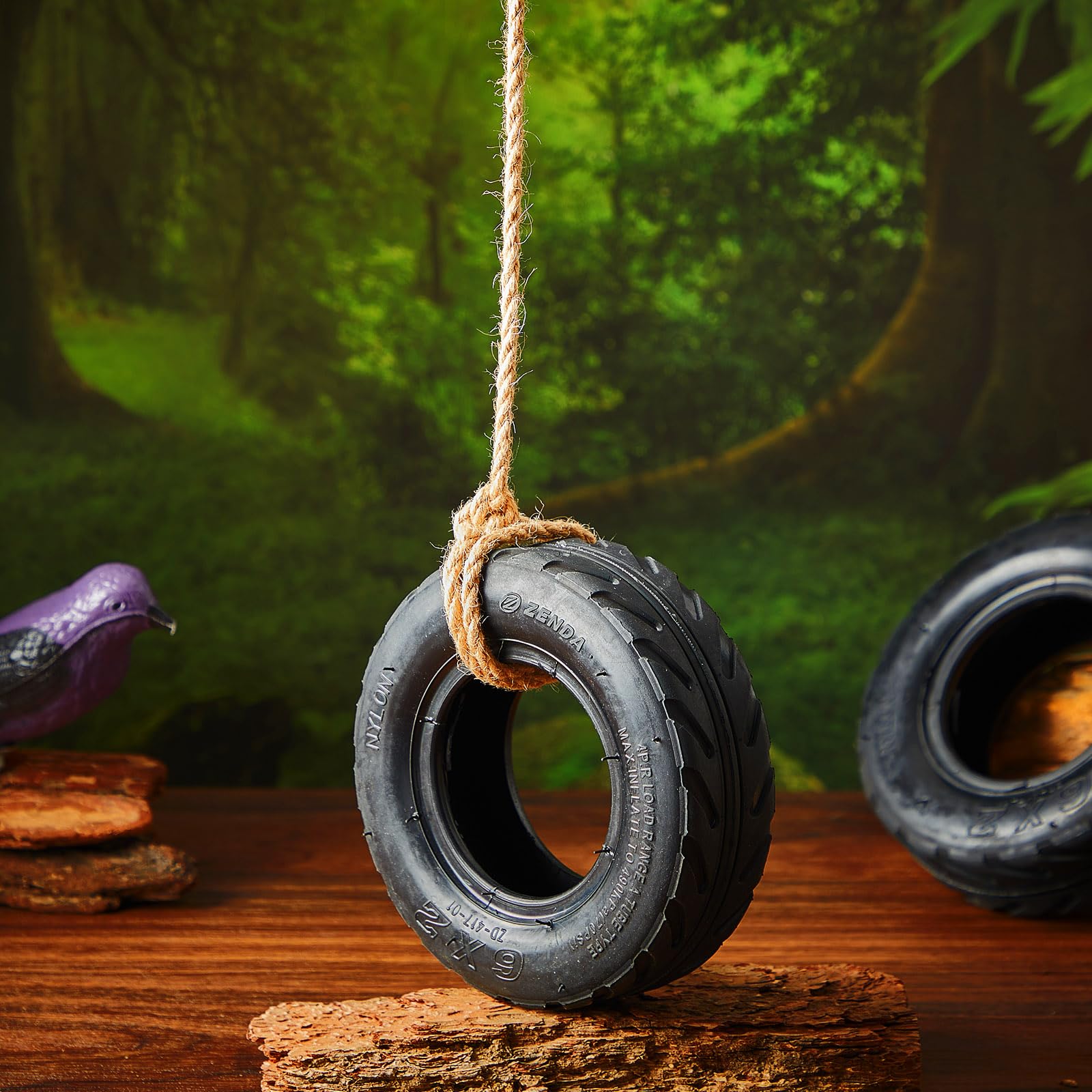 2 comederos para pájaros de 6 x 2 pulgadas con cuerda, comedero especial para pájaros, recogedor de semillas para comederos de pájaros, divertido comedero de pájaros para regalo exterior para