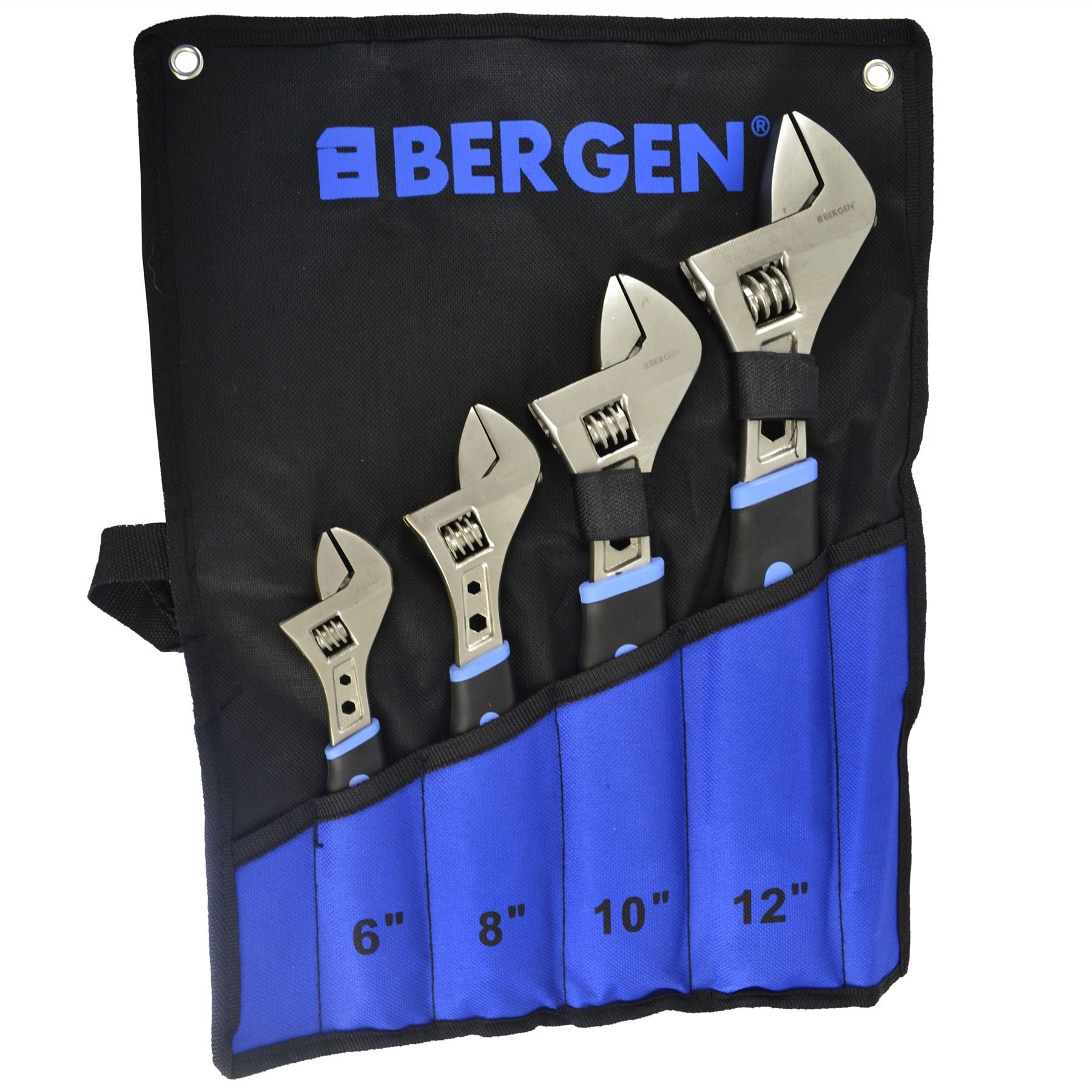 AB Tools 4pc Adjustable Spanner/Monkey Pipe Wrench Set Covers Range 0-36mm Bergen AT558