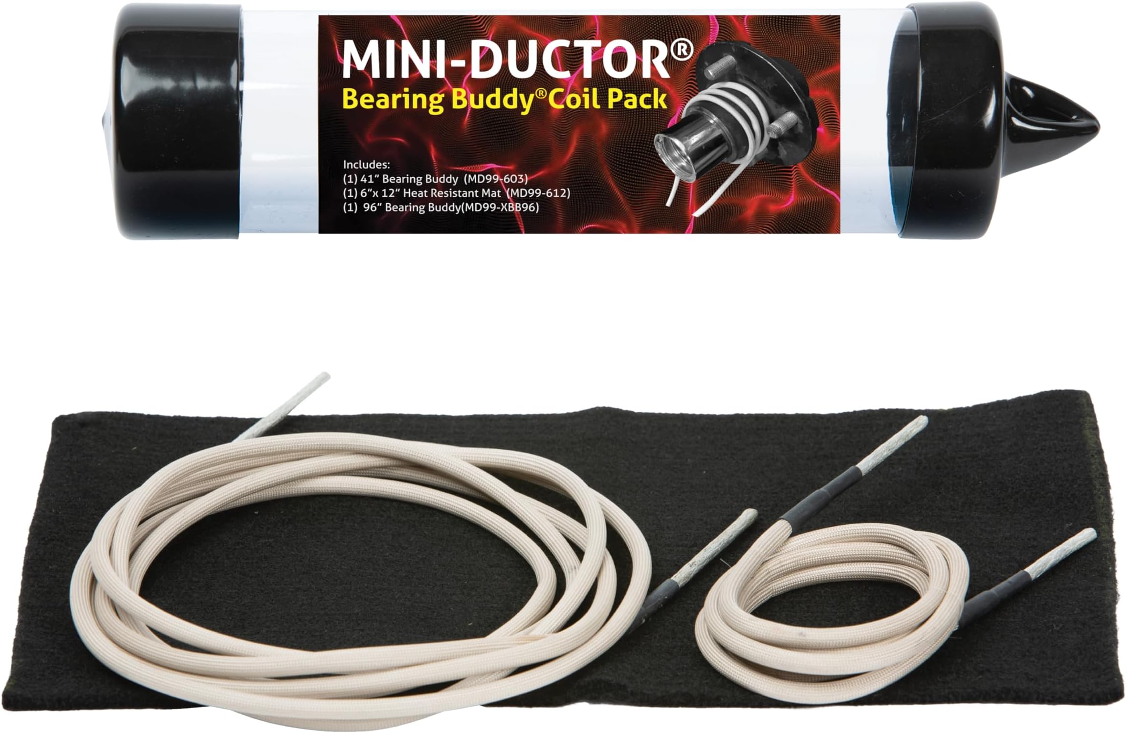 Induction Innovations – Bearing Buddy Coil Pack (MD99-643) - Accessory for Mini-Ductor Series – Includes 2 Different Sized Flexible Coils and a Heat Resistant Mat
