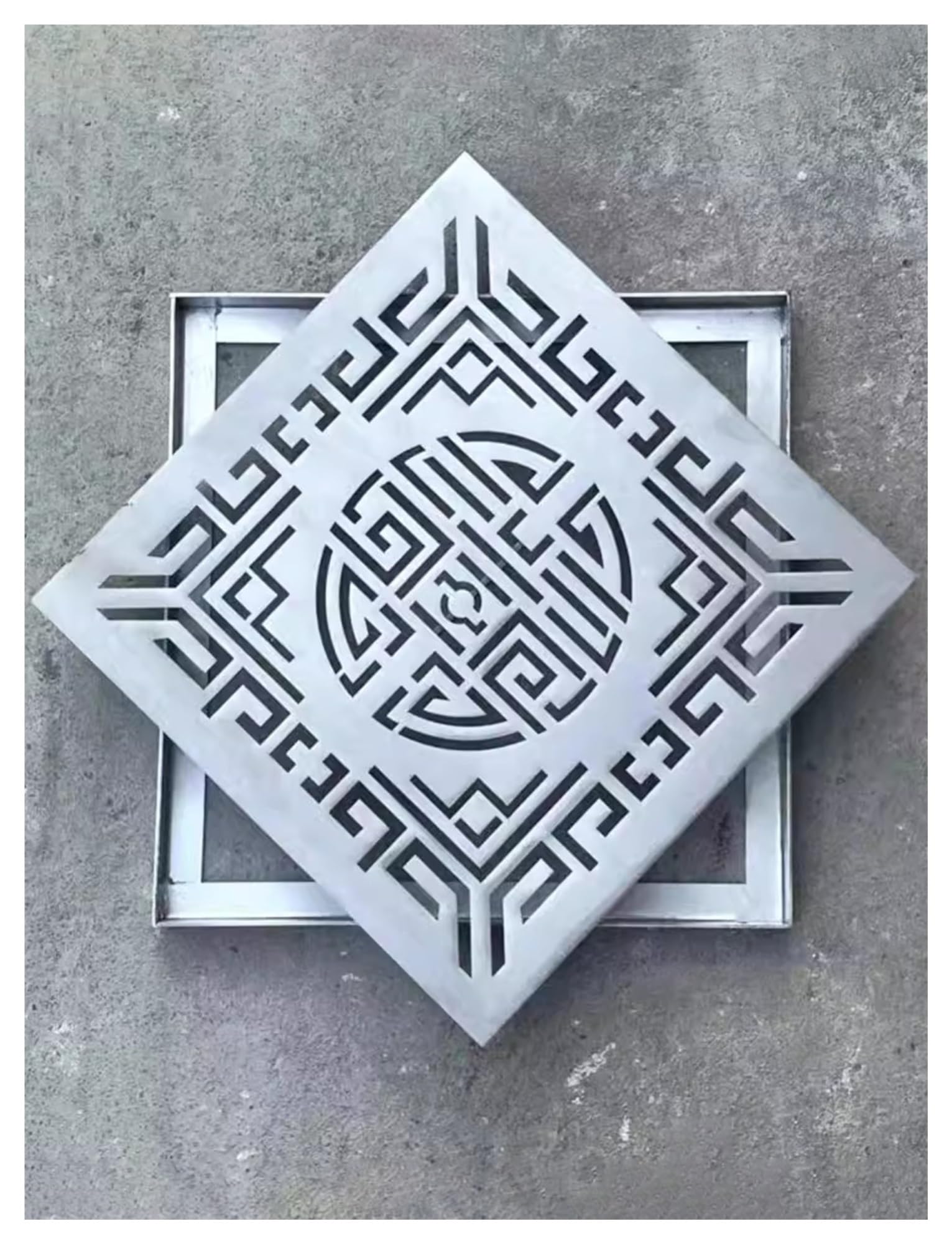 Genérico Rejilla de desagüe Exterior de Acero Inoxidable de 35x35 cm con Marco - Rejilla Resistente para alcantarillas, Patios y Sistemas de Drenaje, Resistente a la corrosión y Duradera, 35x35 cm/13