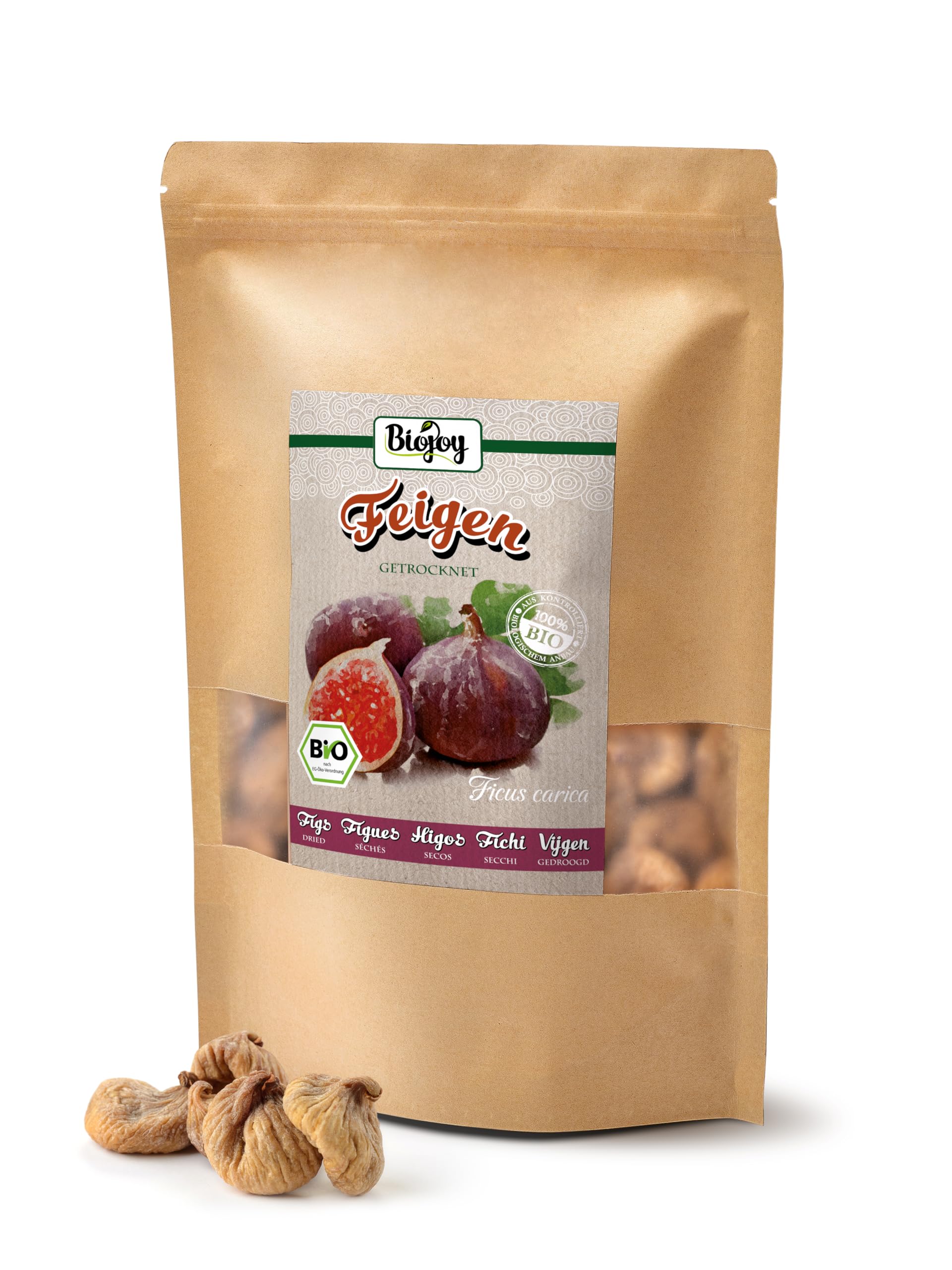 Biojoy Fichi secchi BIO (1 kg), senza zucchero aggiuntо e senza zolfo
