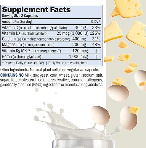 Miniatura 2 de ANDREW LESSMAN Ultimate Calcio-Magnesio Cuidados Intensivos con Vitamina D3 y K2 MK7-120 mcg  720 Cápsulas  Esenciales para la Salud Ósea y