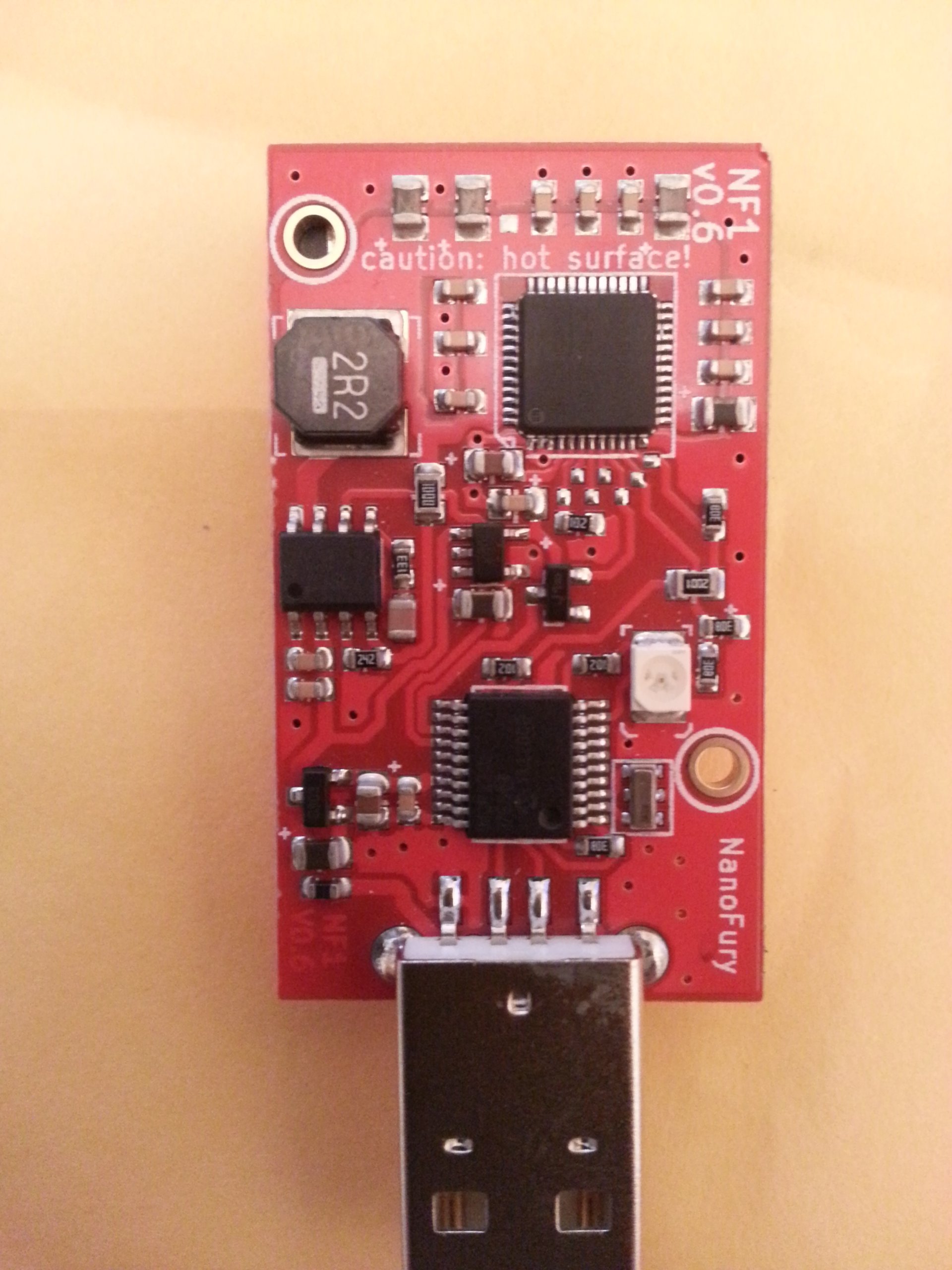 Technobit Nanofury NF1 USB Bitcoin Miner 2.0 to 2.2 GH/sec Powered by Bitfury 5GHs ASIC Application Specific Integrated Circuit
