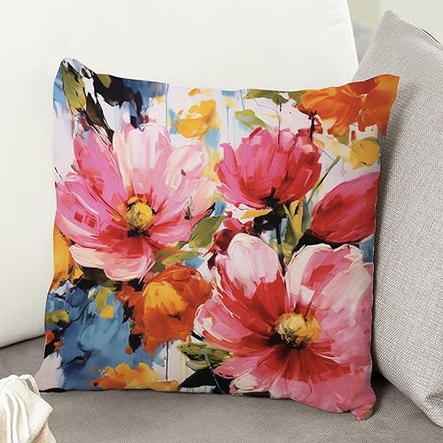 Vista 90 de ArogGeld Chinoiserie - Funda de cojín con estampado de leopardo y guepardo fucsia, con manchas de animales de vaca, color rosa oscuro, decoración