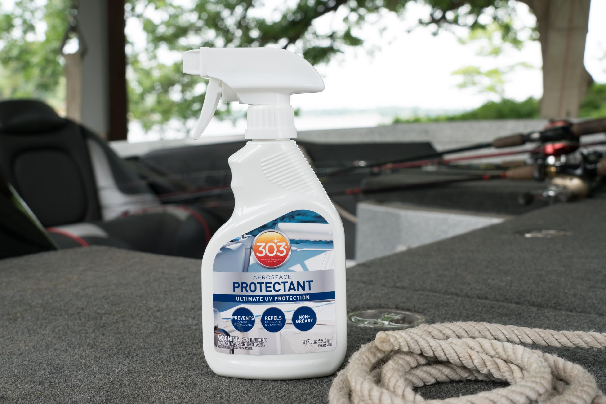 303 (30305) Marine Aerospace Protectant 296 ml – Spray de protección UV para barco, vinilo, goma y plástico, acabado mate + guantes Fiwiko de nitrilo gratis