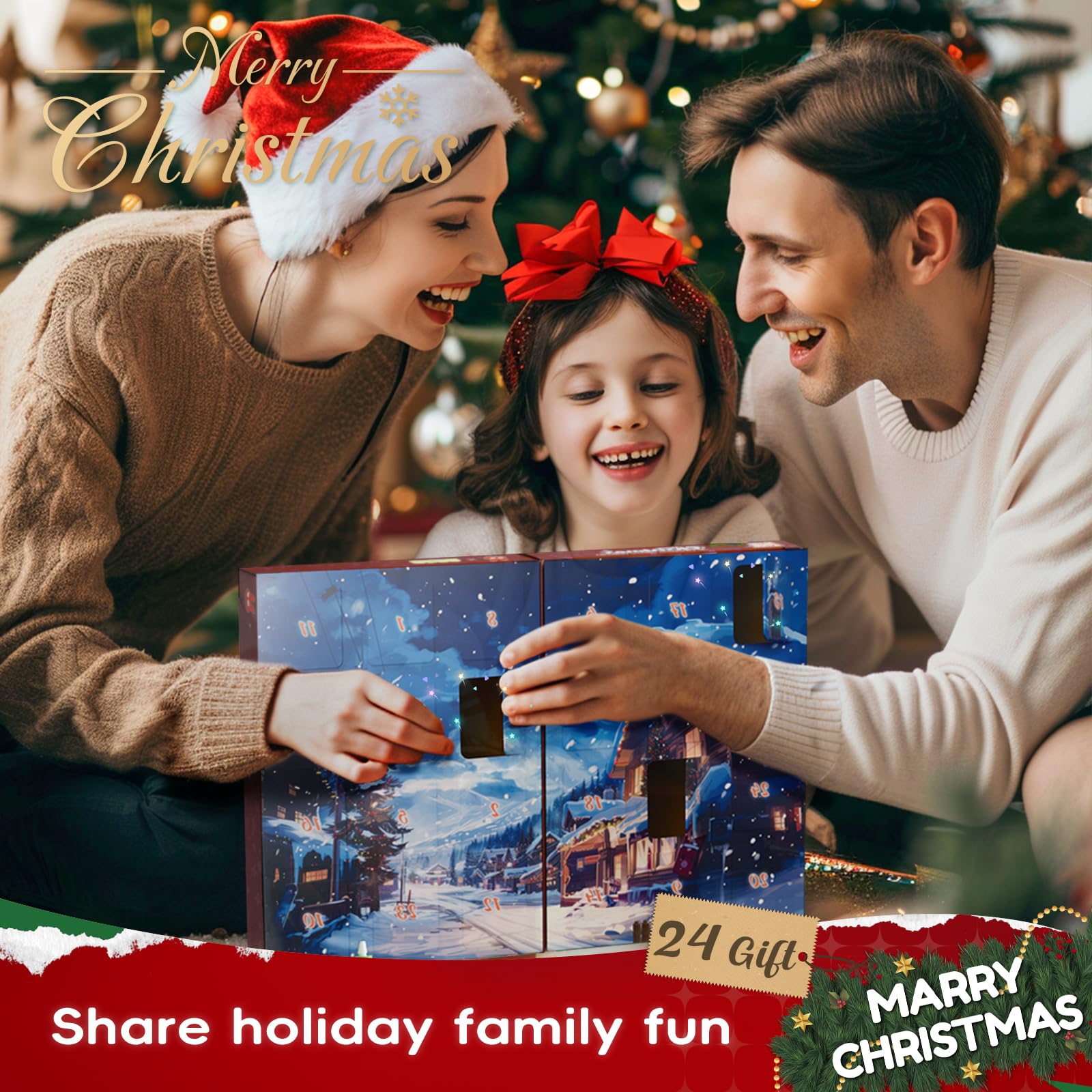 Adventskalender 2025 Mit 888+ Bausteinen - LED Weihnachtsbaum Bauset Für Kinder & Erwachsene