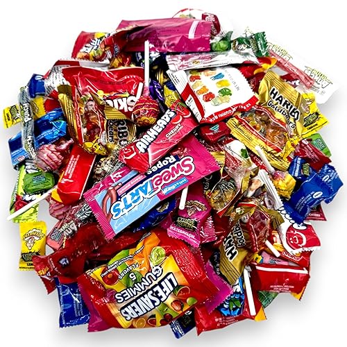 Klub Bulk Mezcla de dulces surtidos para fiestas, 3 libras, para Halloween, estadounidenses, de vacaciones, paquetes variados de dulces a granel