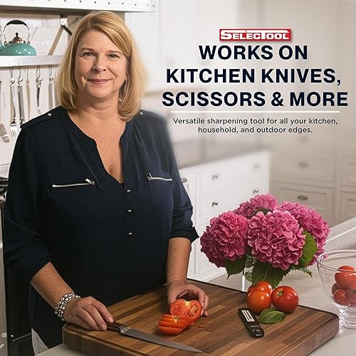 Miniatura 8 de Selectool Afilador de cuchillos multiherramienta para cuchillos de cocina, cuchillo de bolsillo, herramientas, tijeras, hachas y más, gadgets EDC