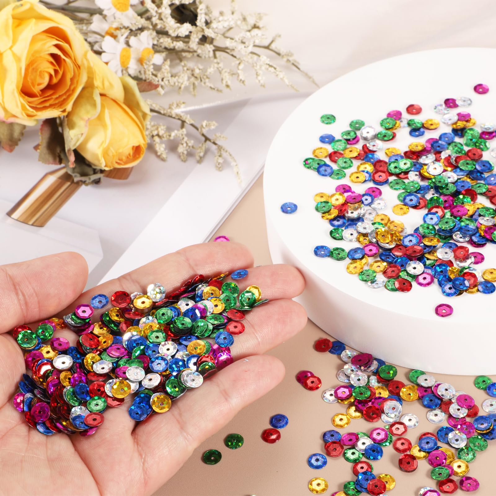 1400 Stück Lose Pailletten Dunkelviolett – 6 Mm, Silberne Rückseite, Für Basteln & Schmuck