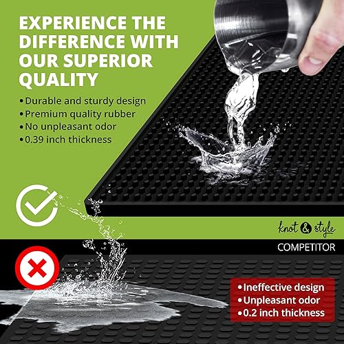 Miniatura 5 de Tapete prémium para barra de café (18 x 12 pulgadas), tapete absorbente y silicona antideslizante, perfecto para cafeteras, máquinas de café expreso