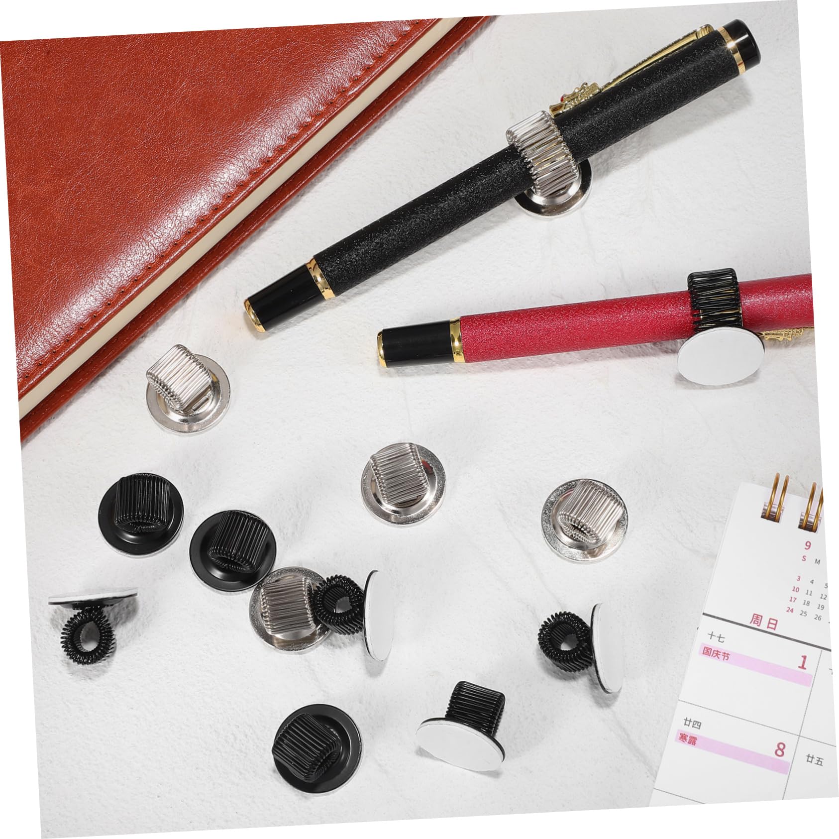 Homoyoyo 3 Sätze Metallclip Selbstklebender Stifthalter Ordentlich Veranstalter Stifthalter Für Notizbuch Clips Stiftbefestigungsklemmen Kleben Der Klebstifthalter Stiftclip 20 Stück * 3