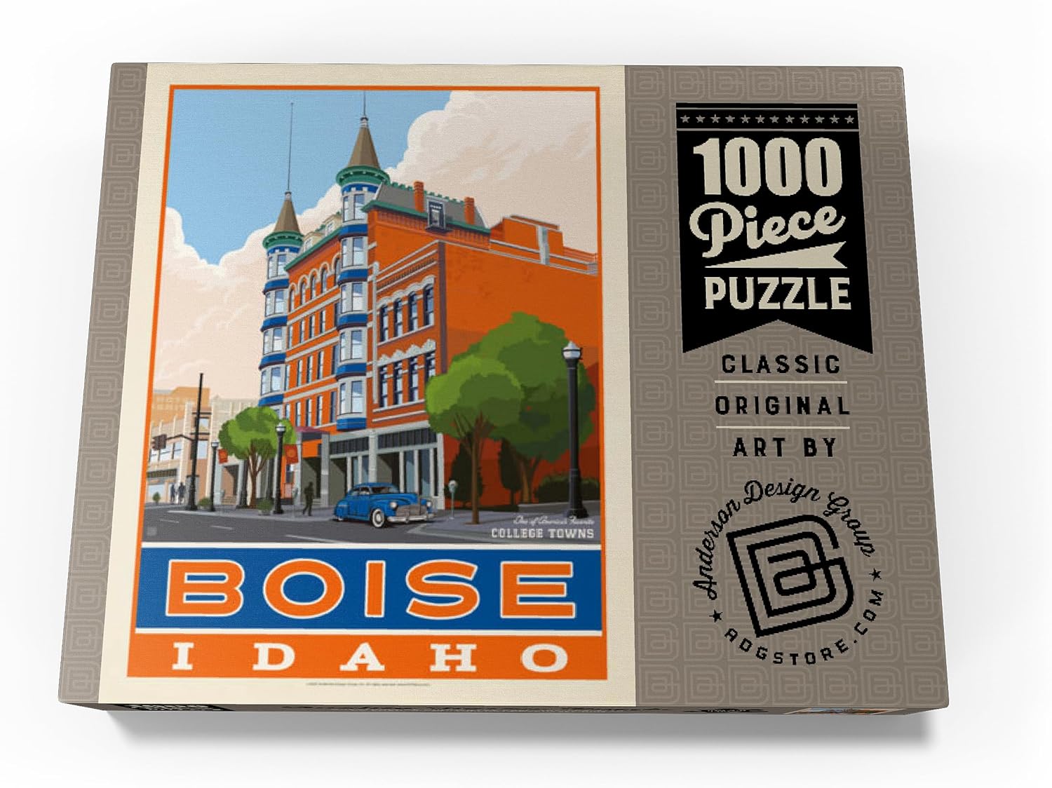 MyPuzzle American College Towns: Boise, Idaho - Premium 1000 Piece Jigsaw Puzzle for Adults