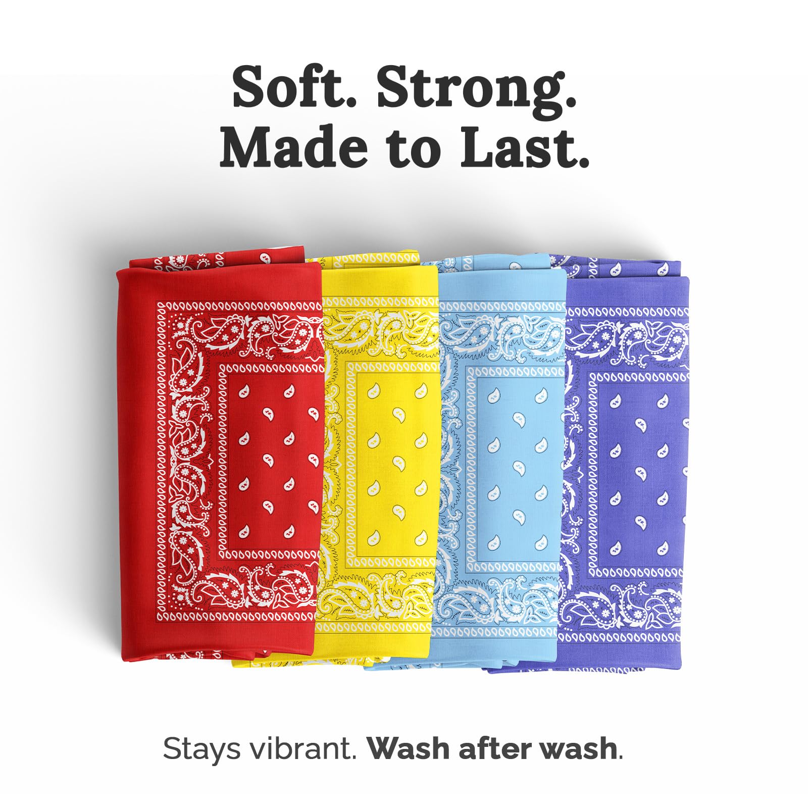 AURAE Bandana – 100% bawełna i włókna naturalne – chusta bandana bez poliestru – miękka, trwała i nadająca się do prania w pralce