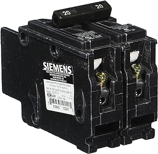 SIEMENS BQ2B020 20-Amp Double Pole 120/240-Volt 10KAIC Lug Out Breaker, COLOR