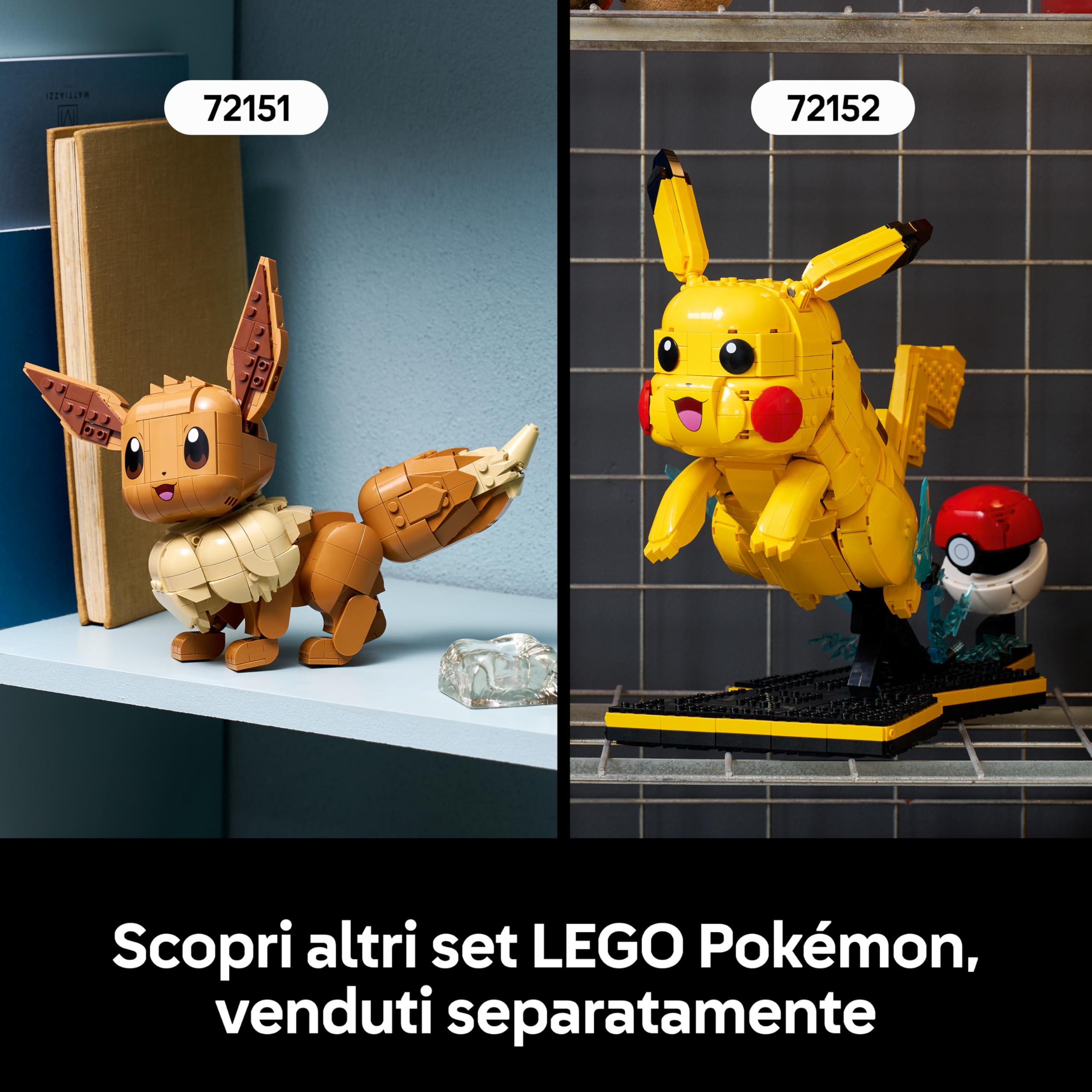 LEGO Pokémon Venusaur, Charizard e Blastoise - Kit di Modellismo 3D per Adulti - 3 Action Figure di Anime come Decorazione per la Camera o per la Scrivania - Idea Regalo da Collezione per Fan - 72153