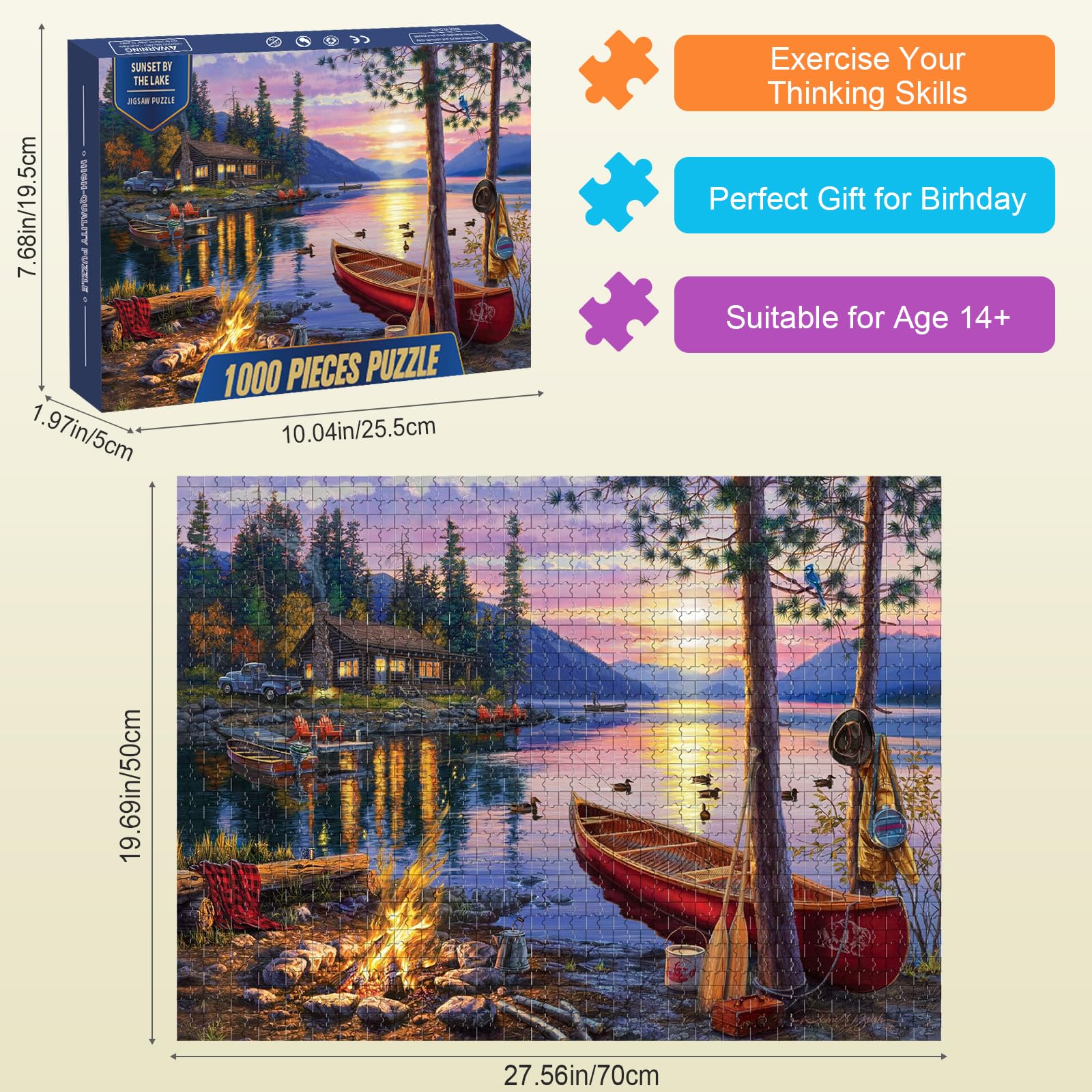 Ledeak 1000 Piece Jigsaw Puzzles for Adults Impossible Adult Jigsaw Puzzle - Image 3