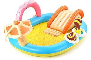 Inflatable Play Center with Slide for Toddlers
