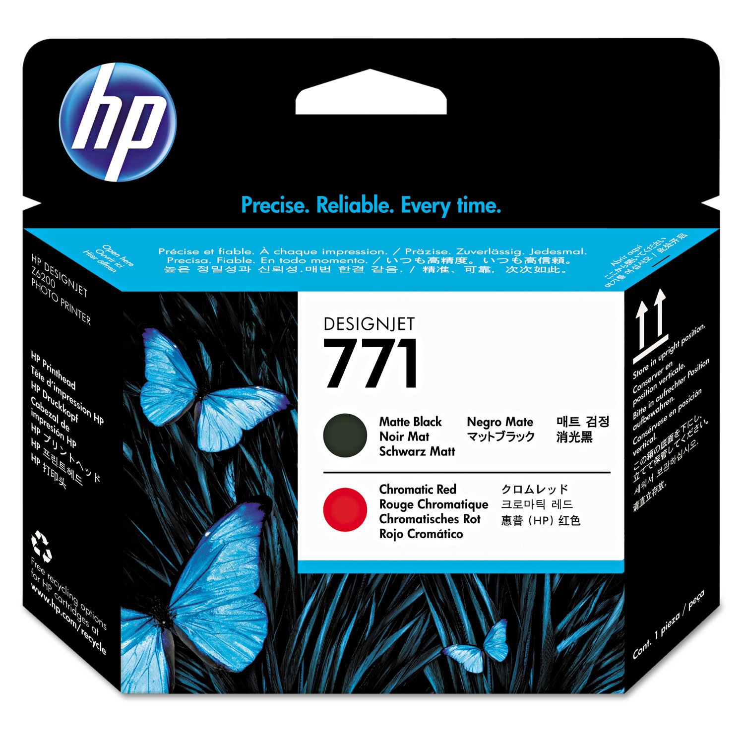HP 771プリントヘッド マットブラック/クロムレッド CE017A 期限切② Amazon.co.jp: 日本HP HP771 プリントヘッド マットブラック