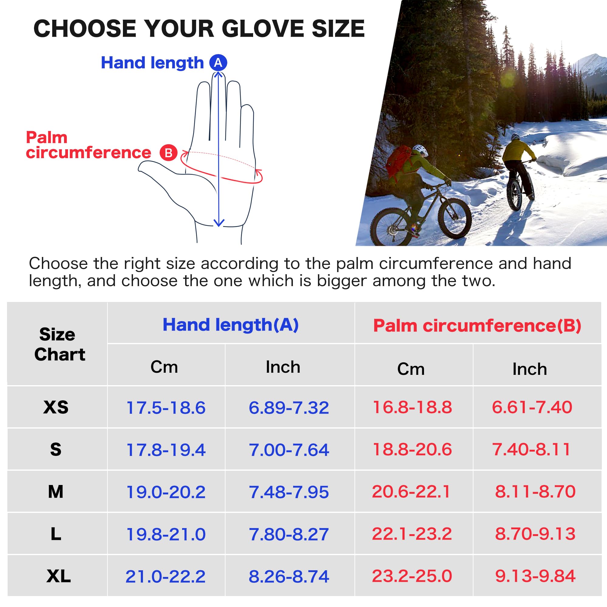 Origem guantes térmicos hombre mujer, 3M Thinsulate guantes moto invierno,guantes de ciclismo a prueba de agua,antideslizante pantalla táctil guantes con caliente forro para correr,conducir,senderismo