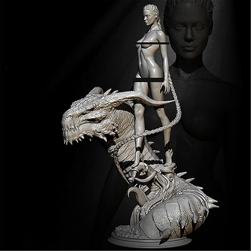 Miniatura 2 de Splindg 124 Dragón de Resina Descendente Kit Modelo de Personaje Sin Pintar Autoensamblaje14073P