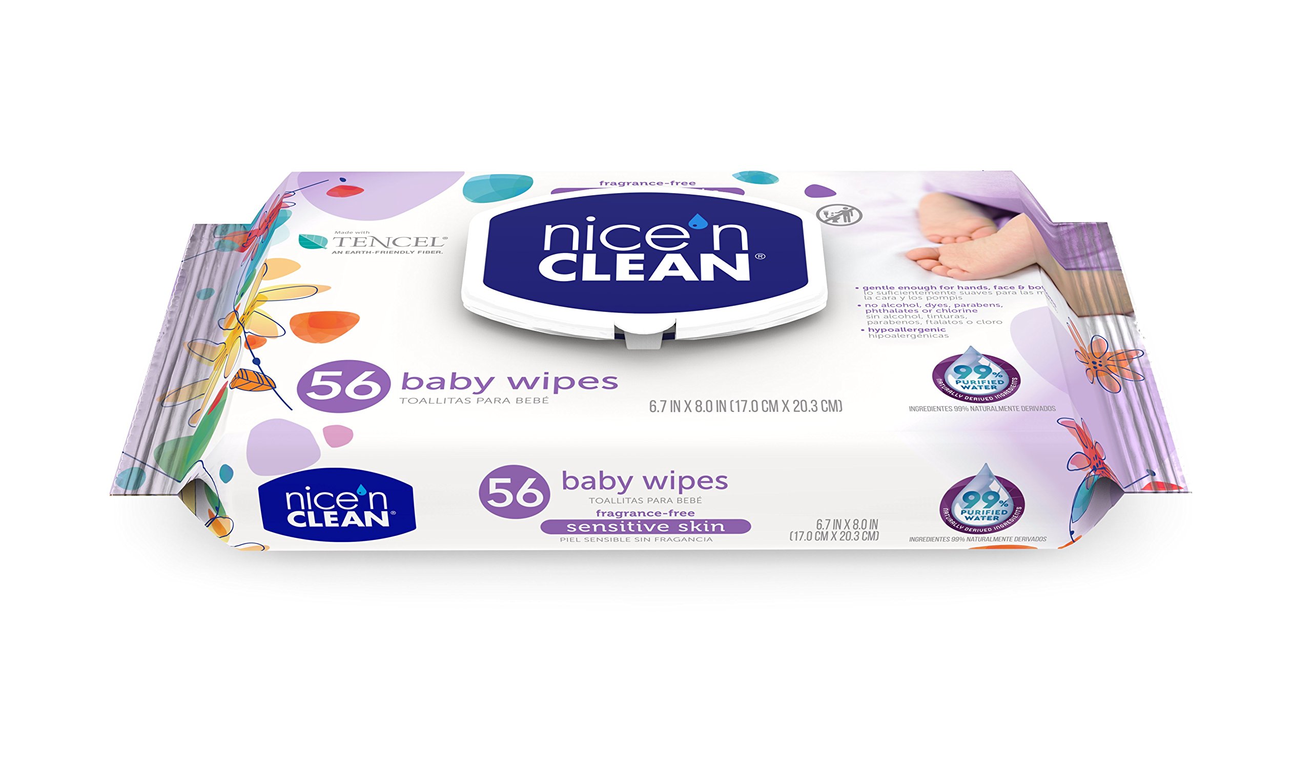 Nice 'N CleanSensitive Skin Ba Wipes 56 Count Multi