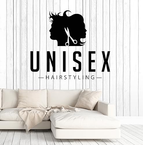Vinilo Peluquería Peluquería Belleza Estilista Pegatinas Decoración Grande (ig4893) Negro