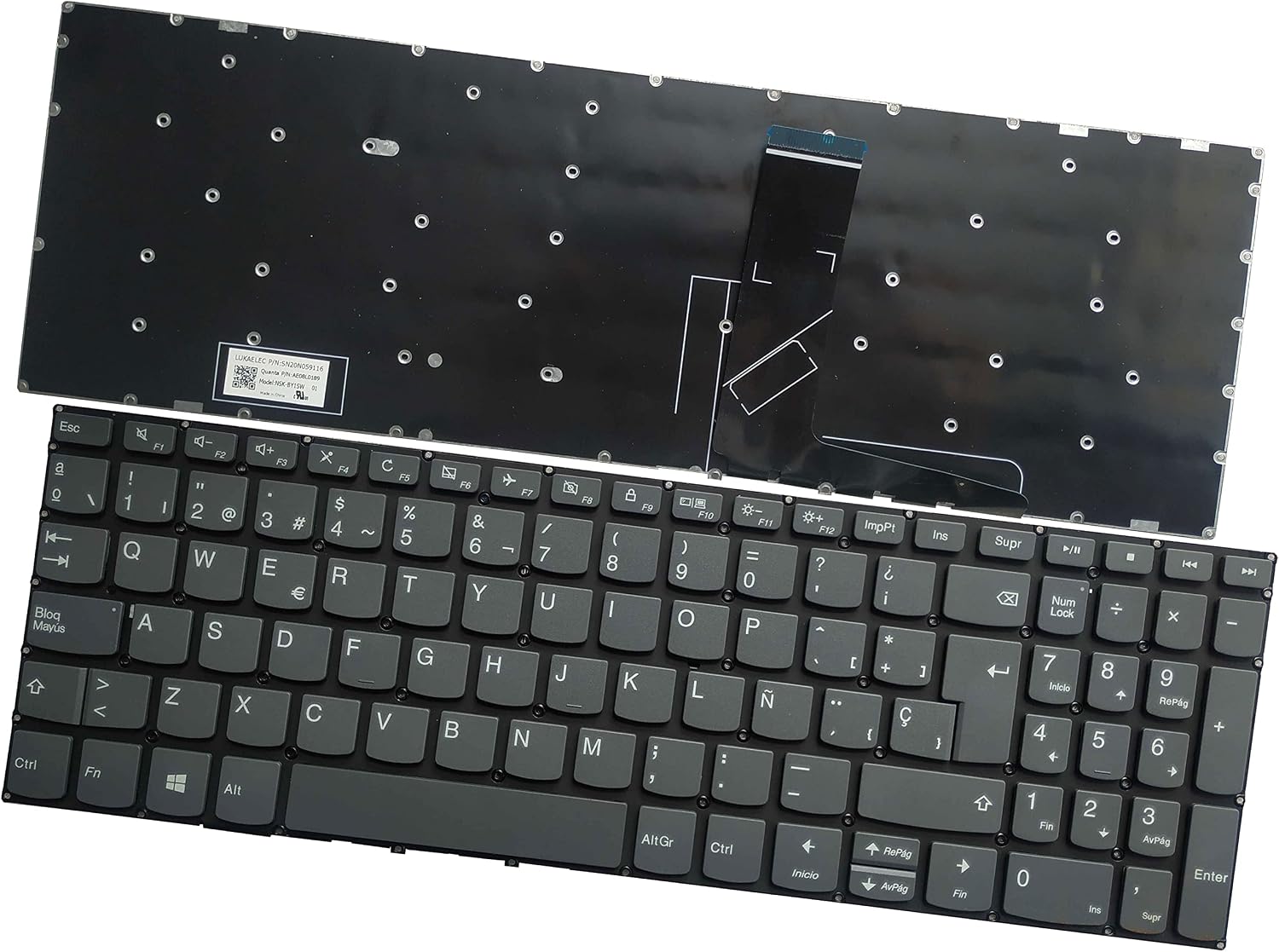 Spanish Keyboard Compatible for Lenovo IdeaPad 330S-15ARR 330S-15IKB 330S-15ISK
