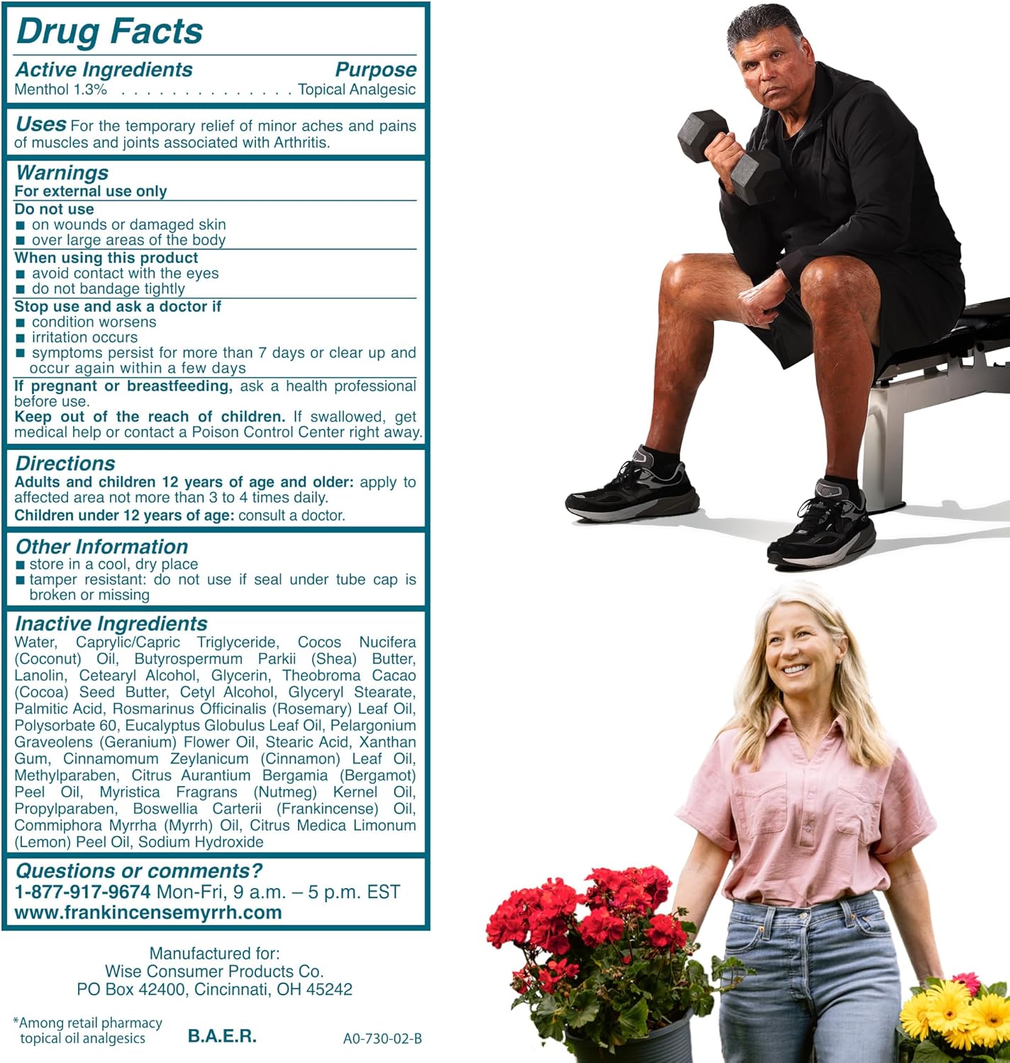 FRANKINCENSE & MYRRH Arthritis Pain Reliever Therapy Lotion – Topical Arthritis Pain Relief Cream and Hydrating Skin Repair, Body Relief for Sciatica, Knee, Back, Joints, Neck, Hands, 3 Oz - 2 Pack