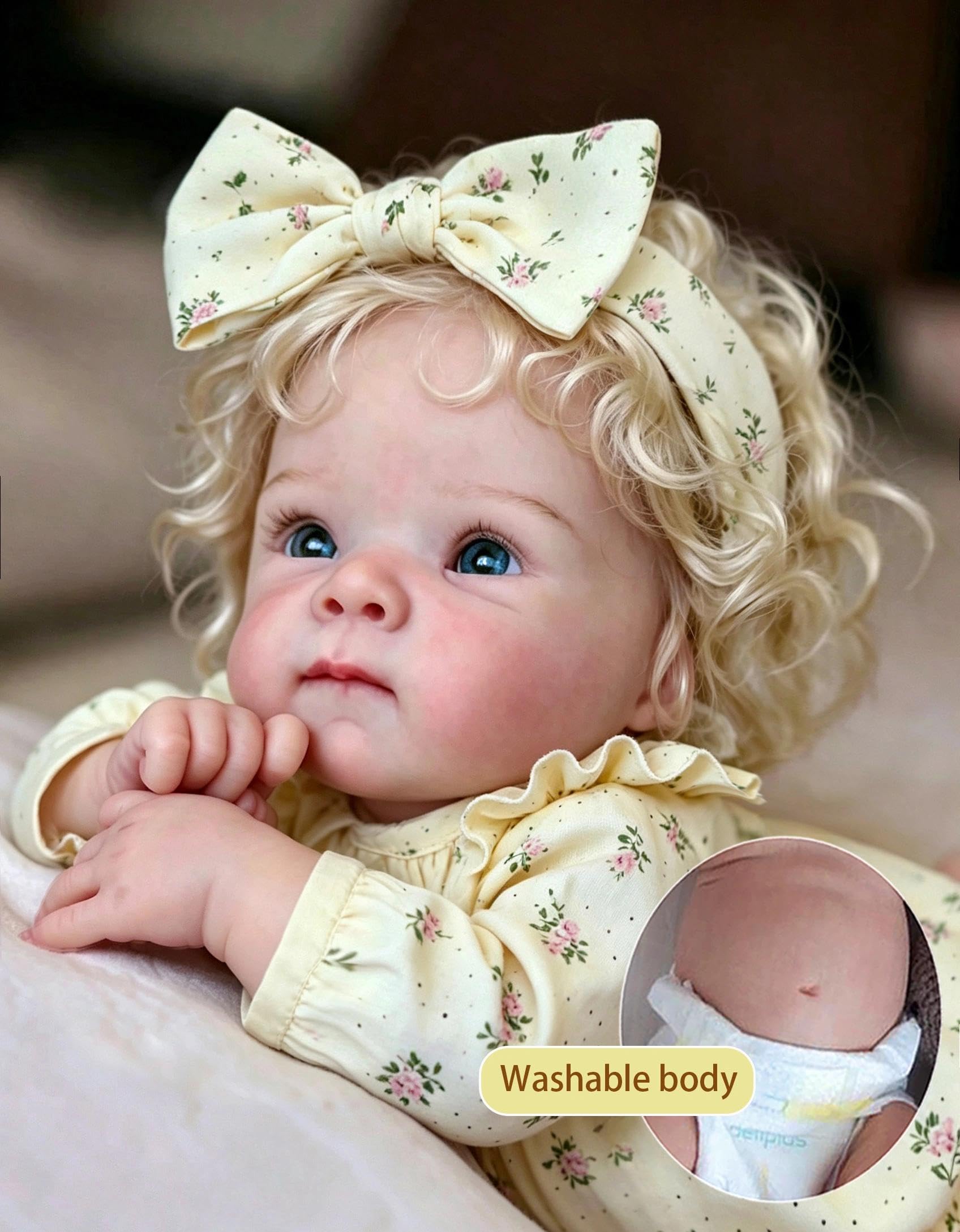 Zero pam Reborn Baby Mädchen 50CM Reborn Baby Vollvinyl Lebensecht Puppe