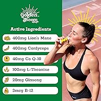 Vista 2 de Blaze n Chill Golden Boom Energy & Focus Shot Mental Clarity & Performance Support for Work, Study & Training Clean Daily Energy Drink Lemon