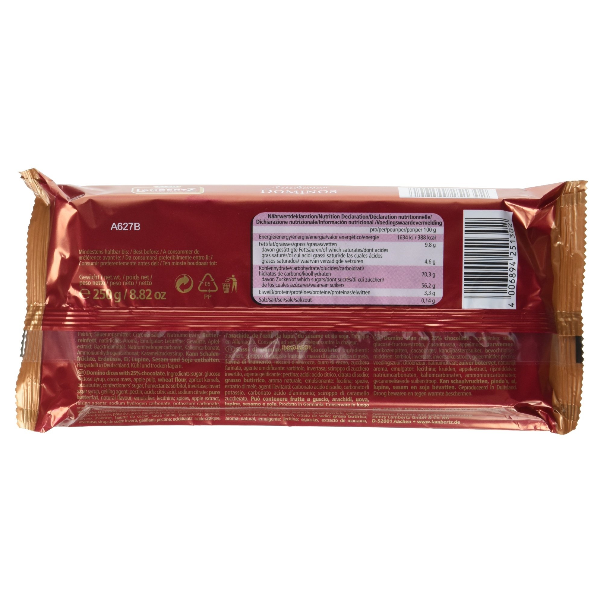 Lambertz Domino Zartbitter, 250 g