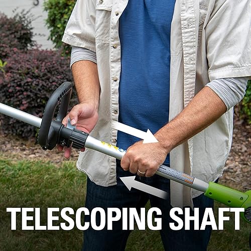 Miniatura 10 de Greenworks Desmalezadora inalámbrica de hilo de 12 pulgadas y 24 voltios incluye batería de 20 Ah y cargador