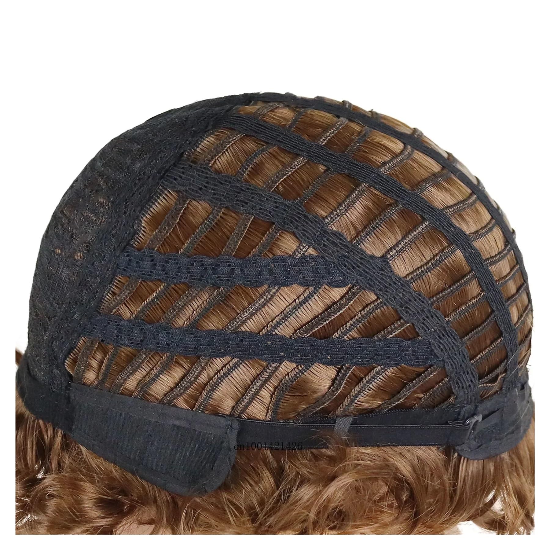 1 szt. Czarna peruka z kręconymi włosami dla kobiet Krótkie brązowe peruki syntetyczne Damskie fryzury Casual Style Zamiennik Afro loki Natural Mommy Soft