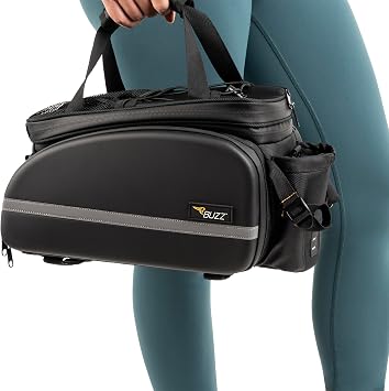 Buzz Rear Rack Pannier Bag with Expandable Fold-Out Storage