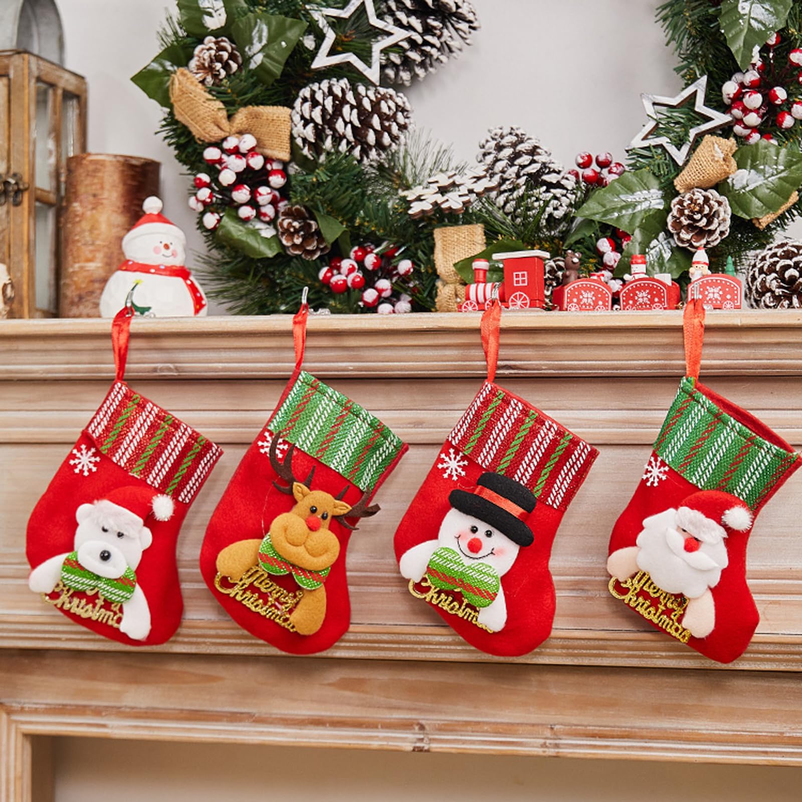 Amazon.co.jp: クリスマスハンギングバッグ クリスマスストッキング