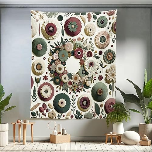 Miniatura 54 de Ambesonne Tapiz de fiesta de los años 70, caja retro en arte pop, música de baile, composición colorida impresa, para colgar en la pared para