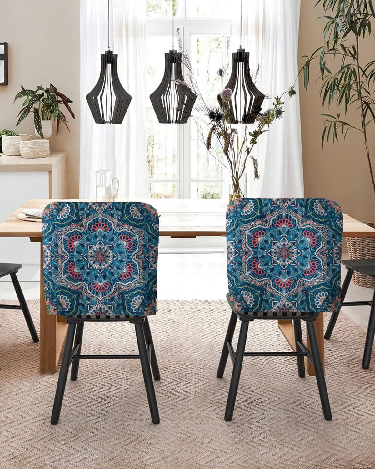 Deisy Dee Packs Dining Chair Back Cover Washable Removable