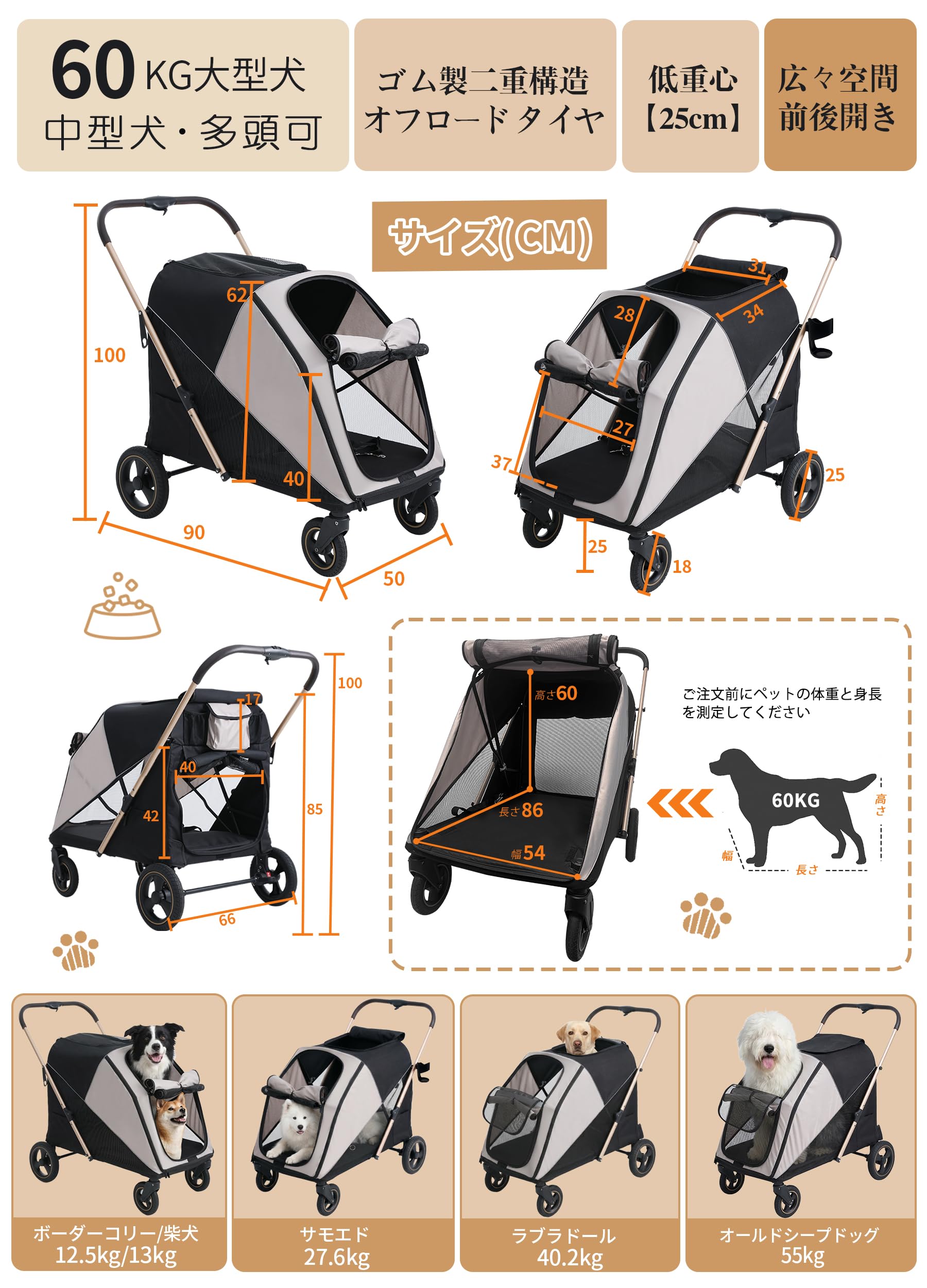 Amazon | 【2026大耐摩輪·低床型 ·ペダルなし設計】MILA&LOUIS ペット